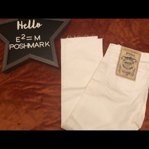 Polo Slim Crop White Jeans Size 29